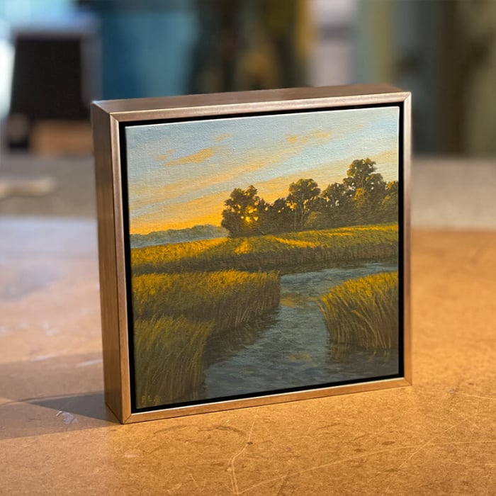 Amber Light - Mini acrylic painting by Damon Pla