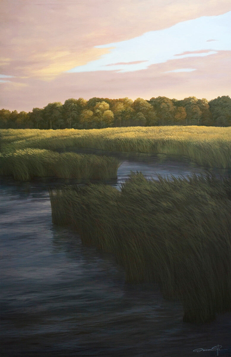 Approaching Dusk – Original landscape painting by Damon Pla