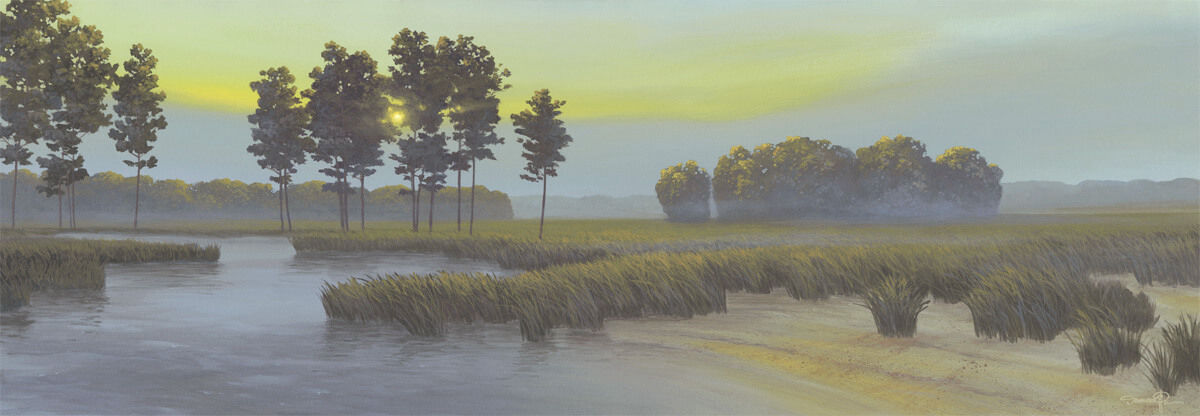 August Morning – Original landscape painting by Damon Pla