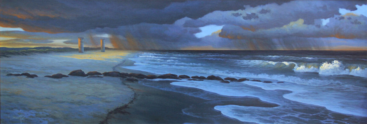 Begins to Fall – Original landscape painting by Damon Pla