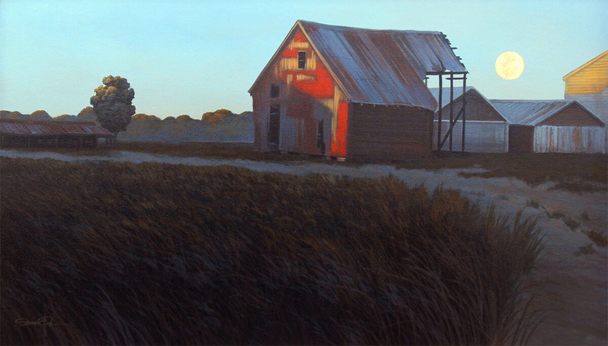 October Evening – Original landscape painting by Damon Pla