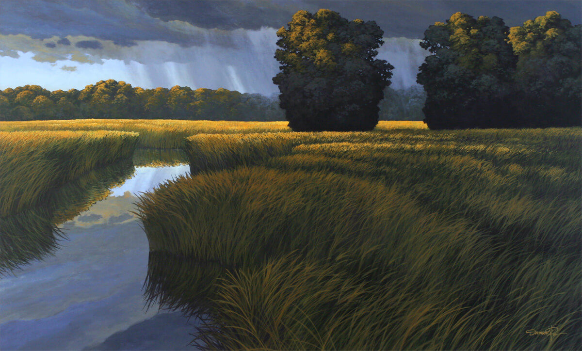 Light in Gumboro – Original landscape painting by Damon Pla