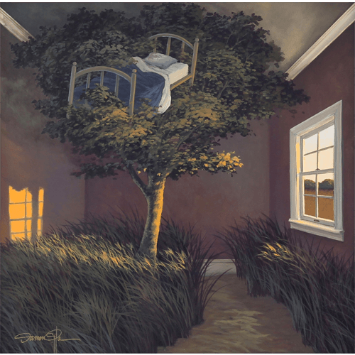 The Memory of Leaving Home Original Acrylic Painting by Delaware Artist Damon Pla