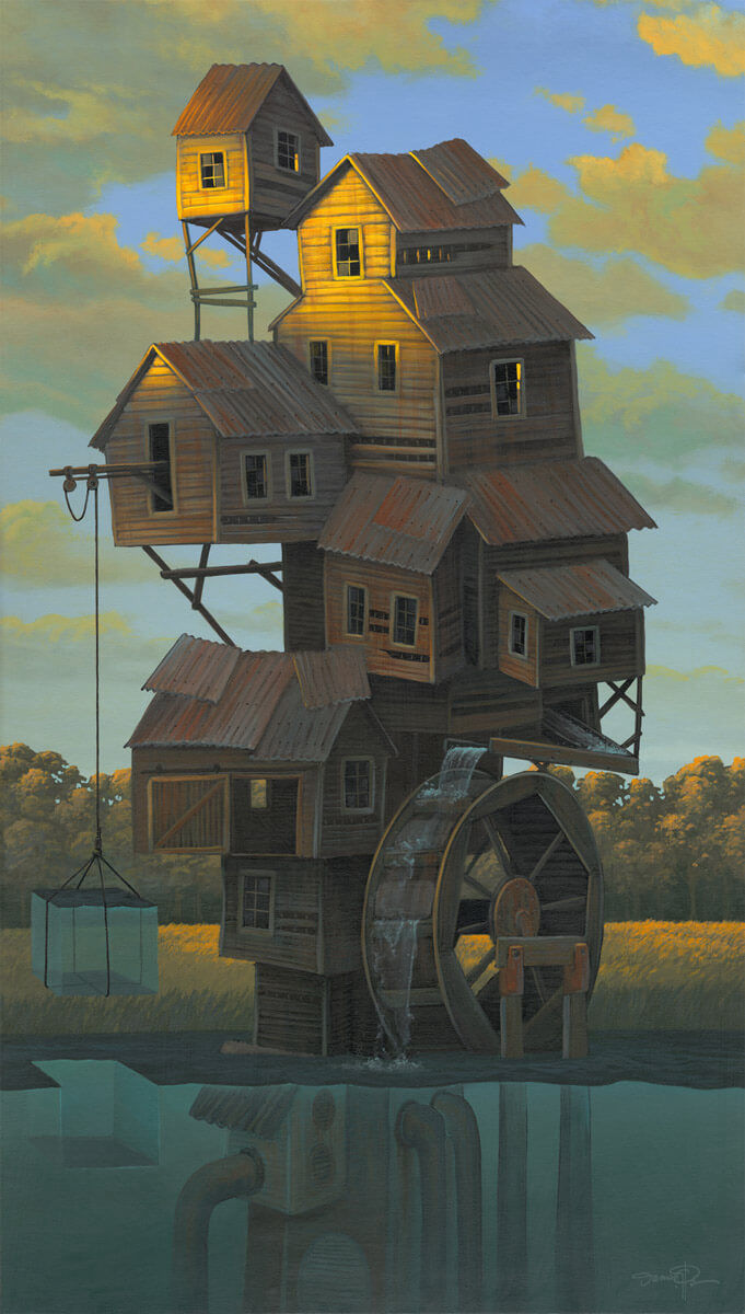 Autumn Harvest – Original surreal painting by Damon Pla