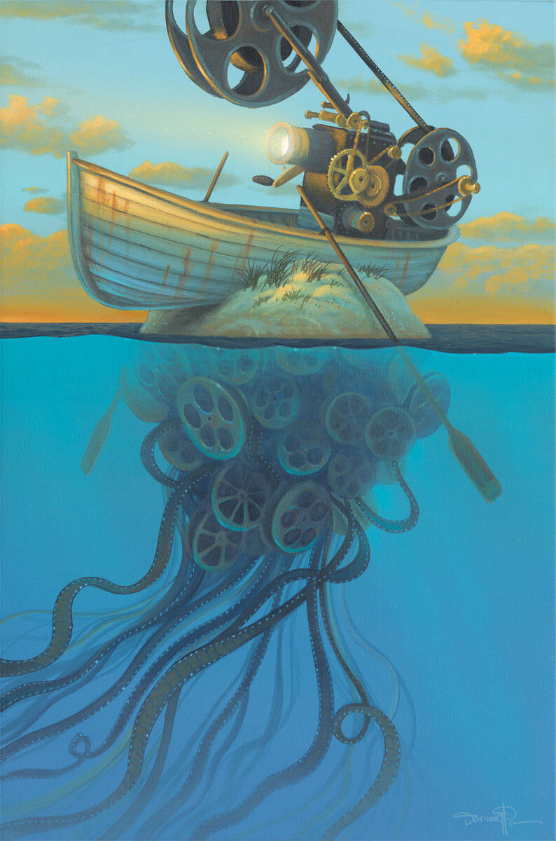 Castaway – Original surreal painting by Damon Pla