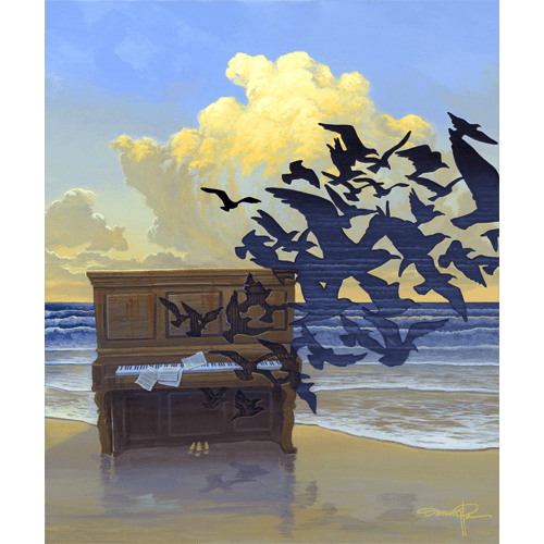 The Memory of Leaving Home Original Acrylic Painting by Delaware Artist Damon Pla