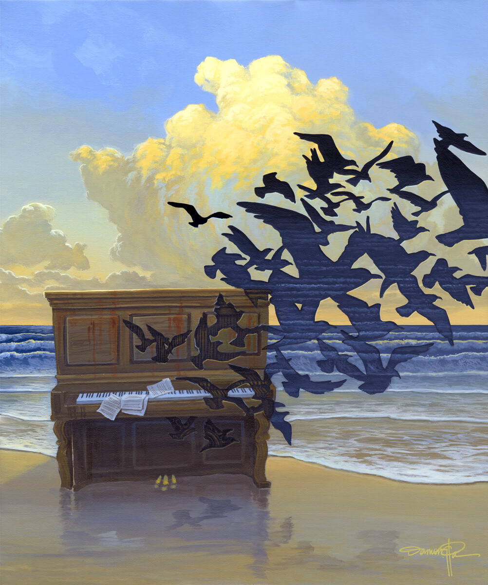 Crescendo – Original surreal painting by Damon Pla