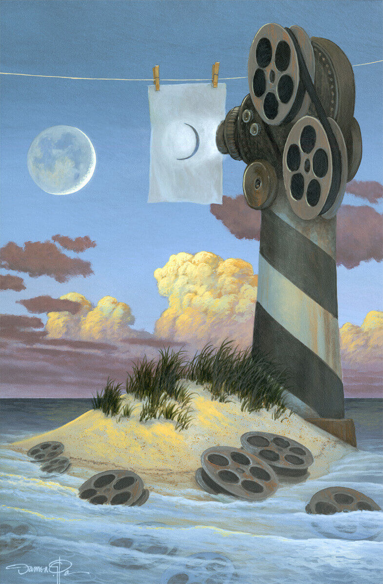 Crescent Mooon – Original surreal painting by Damon Pla