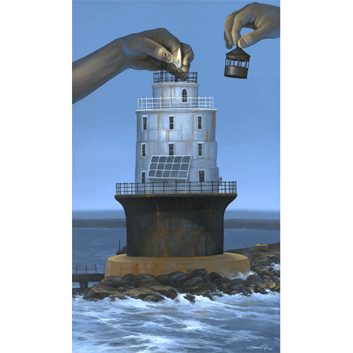 The Memory of Leaving Home Original Acrylic Painting by Delaware Artist Damon Pla