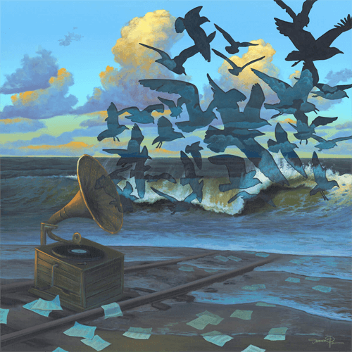 Forever Arriving Original Acrylic Painting by Delaware Artist Damon Pla