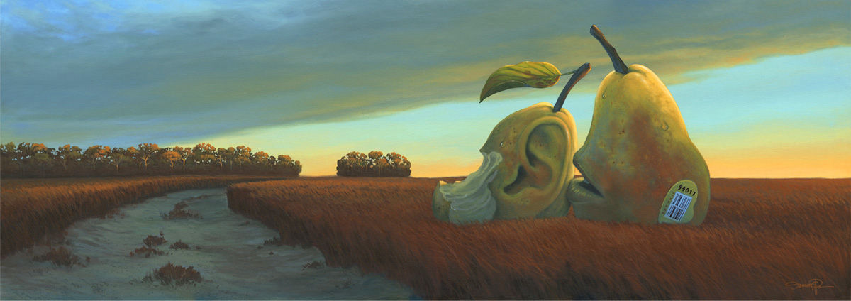 In the Care of Knowing – Original surreal painting by Damon Pla