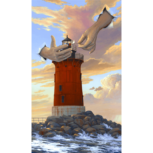 The Memory of Leaving Home Original Acrylic Painting by Delaware Artist Damon Pla