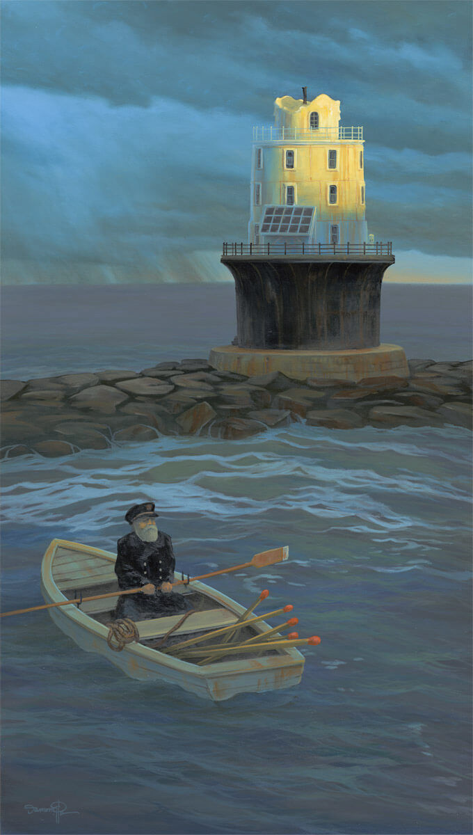 Keeper of the Light – Original surreal painting by Damon Pla