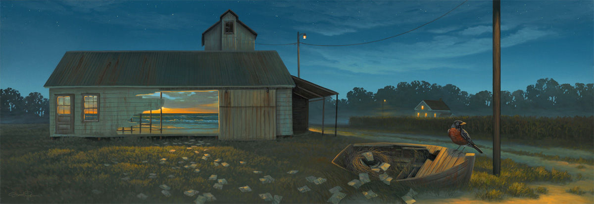 Memory of the Early Morning – Original surreal painting by Damon Pla