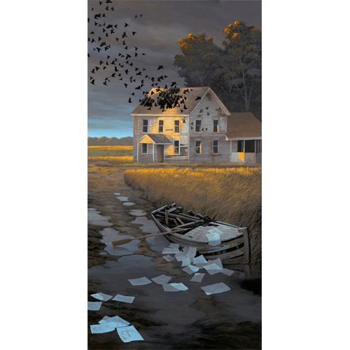 The Memory of Leaving Home Original Acrylic Painting by Delaware Artist Damon Pla