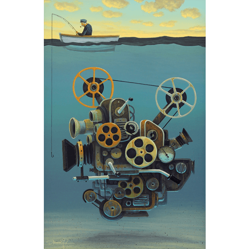 The Memory of Leaving Home Original Acrylic Painting by Delaware Artist Damon Pla