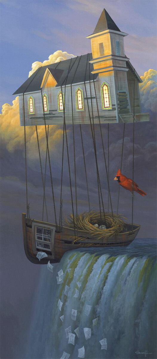 Solace – Original surreal painting by Damon Pla