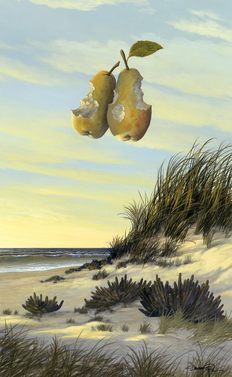 The Departure of Spring – Original surreal painting by Damon Pla