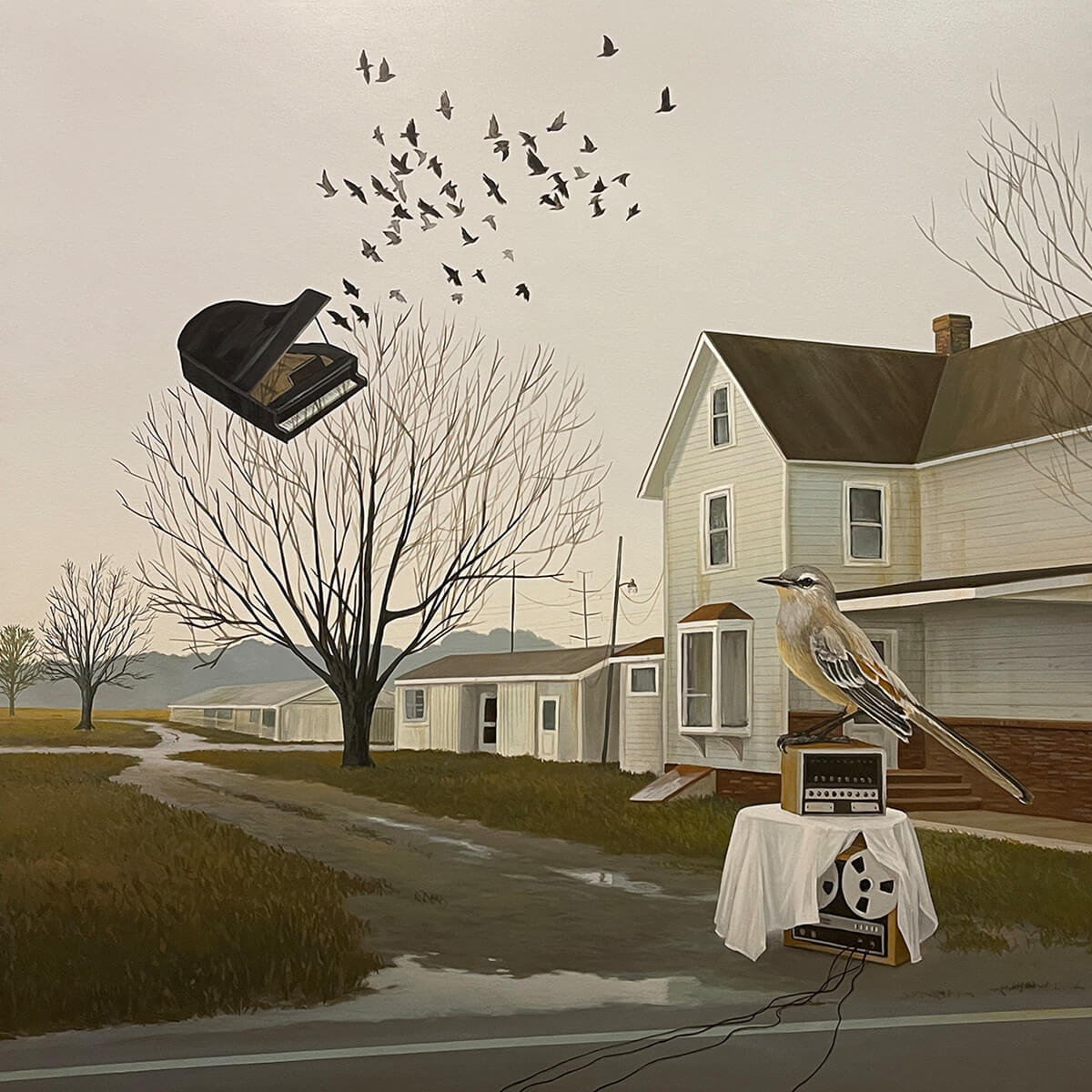 The Listener – Acrylic painting by Delaware artist Damon Pla