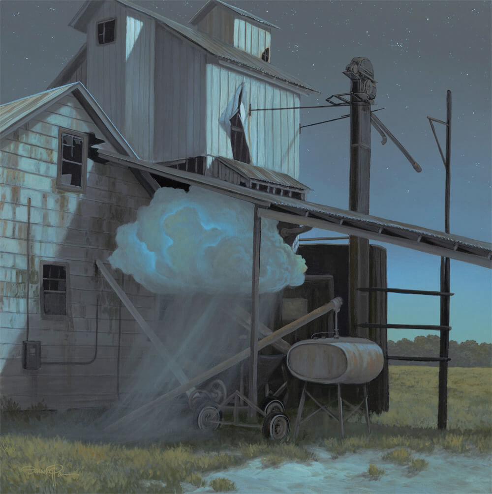 The Obscurity of Night – Original surreal painting by Damon Pla