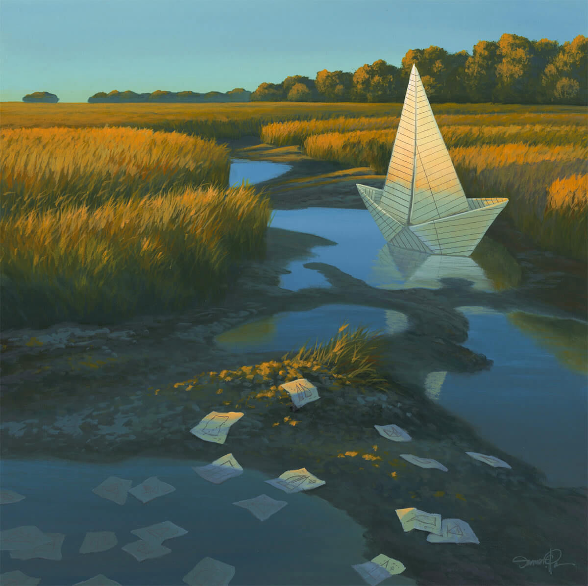 Waiting for Autumn – Original surreal painting by Damon Pla